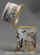 81mm China Colour Porcelain 5 Woman Play Crane Fashion Toothpick Box Coins: Ancient photo 3