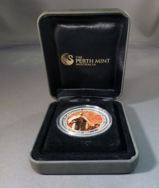 2011 Australia Bronze Coinage Centenary George V $1 Pure Silver Color 1 Oz Proof photo