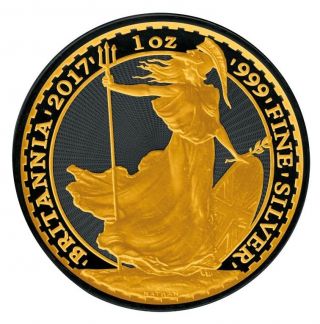 2017 Uk £2 Britannia Gold Black Empire Coin photo