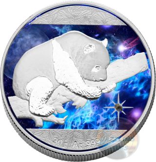 China Silver Cosmic Investment Panda 2016 Silver Coin 10 Y photo