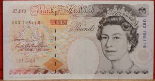 England 10 Pound Note P - 3869 S/h photo