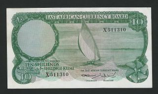 East Africa Currency Board 1964,  10 Shillings 1964 Xf See Scan photo