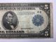 Series 1914 Blue Seal $5 Federal Reserve Note 4 - D Cleveland - Fine - Fr 859 - A Large Size Notes photo 2