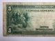 Series 1914 Blue Seal $5 Federal Reserve Note 4 - D Cleveland - Fine - Fr 859 - A Large Size Notes photo 3