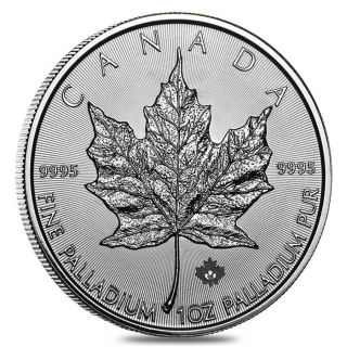 1 Oz Palladium Canadian Maple Leaf (2009) photo