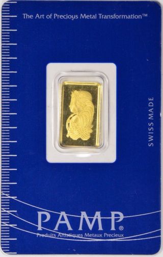 Pamp Suisse Lady Fortuna 2.  5 Gram.  999 Gold Bar photo