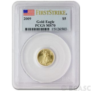 Ms 70 2009 1/10 Oz Gold American Eagle Coin Pcgs First Strike photo