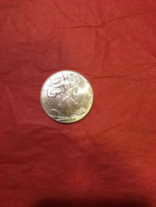 2016 American Silver Eagle 1 Oz.  999 Fine Silver Bu Coin photo