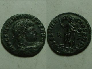 Rare Ancient Roman Coin/constantine Sun God Sol Chlamys Globe Rome photo