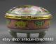 85mm China Colour Porcelain Peafowl Flower Mirror Fashion Jewelry Box Coins: Ancient photo 1