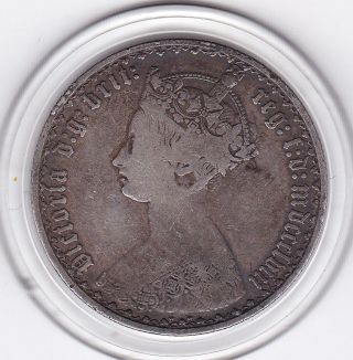 1868 ' Gothic ' Queen Victoria Florin (2/ -) Silver (92.  5) Coin photo