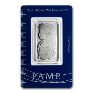 1 Oz Pamp Suisse Platinum Bar With Assay Certificate Factory photo