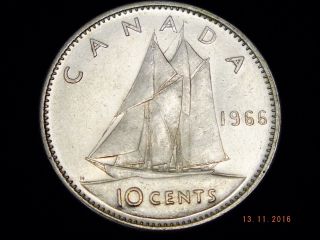 1966 - Silver - 10 Cent - Canadian - Coin Pictured You Will Receive photo