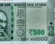 India Rs 500,  Sl No 3bh 400000 Note With Error Gandhije Double Shadow Asia photo 1