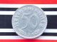 Rare German Coin 50 Reichspfennig 1944 B Alu Third Reich Swastika 3rd Nazi Wwii Germany photo 3