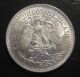 1944 Mexico 50 Centavos 50c.  720 Silver Half Peso Cap And Ray Coin Mexico photo 1