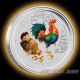 2017 Year Of The Rooster Colorized Perth ' S Lunar Series Ii 2 Oz Silver Coin China photo 1