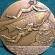 Women W/ Flag,  Poet CamÕes,  Sea / Flyiing Horses 80mm 1980 Bronze Medal Exonumia photo 2