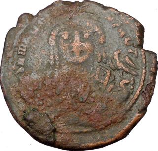 Maurice Tiberius 582ad Follis Large Ancient Byzantine Medieval Coin I35211 photo