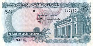 Banknote National Bank Vietnam 50 Dong Nd Choice Unc photo