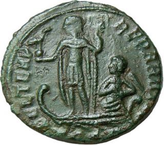 Constantius Ii Ae Half - Centenionalis Victory Phoenix Chi - Rho Labarum Roman Coin photo