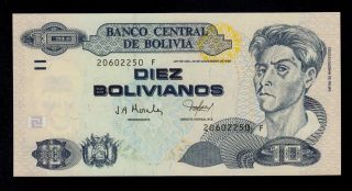 Bolivia 10 Bolivianos (2001) F Pick 223 Unc Banknote. photo