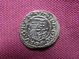 Rudolf,  Hungary,  Silver Denar,  Patrona,  1608 Ad photo