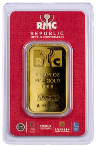 Special Price Republic Metals Corp.  1 Troy Oz Gold Bar W/ Assay Sku32825 photo