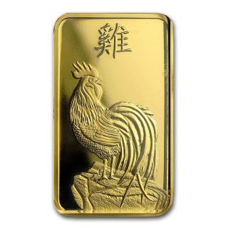5 Gram Pure 9999 Gold Year Of The Rooster Pamp Suisse $9.  99 photo