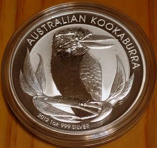 2012 Bu 1 Oz Australian Silver Kookaburra Coin - 500k Mintage - Quite Rare photo