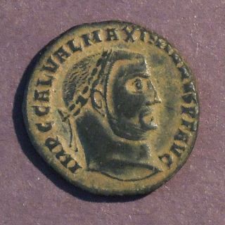 Galerius Follis Ancient Roman Bronze Coin - Alexandria photo