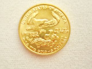 1989 (mcmlxxxix) $5 Gold Liberty 1/10 Ounce Coin photo