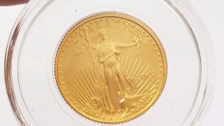 2003 American Eagle 1/10 Oz.  Gold Coin - Bu photo
