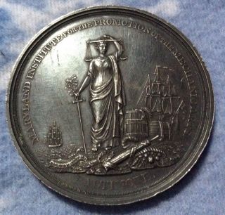 Antiques Silver Coin 1863 Maryland Institute For The Promotion Of Mechanic Arts photo