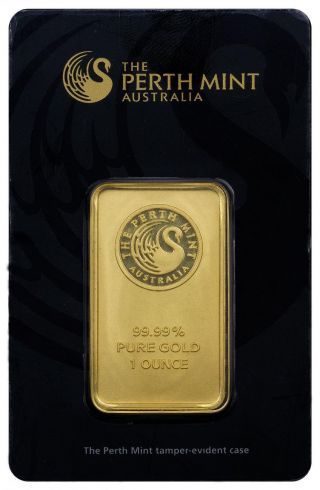 1 Oz Perth Gold Bar.  9999 Fine (in Assay) photo