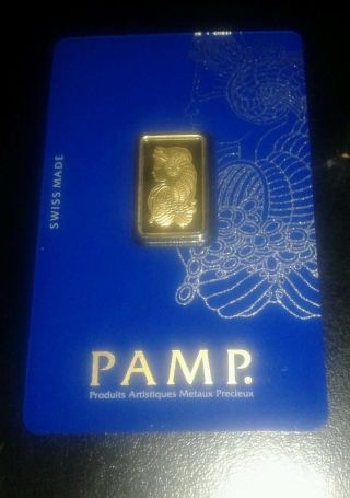 5gr.  Pamp Suisse Fortuna Version / And Certified Gold Bar photo