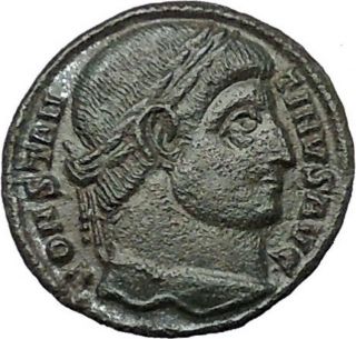 Constantine I The Great 328ad Ancient Roman Coin Military Camp Gate I54449 photo