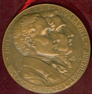 1889 French Medal To Commemorate 50 Year Anniversary Of Invention Of Photography photo