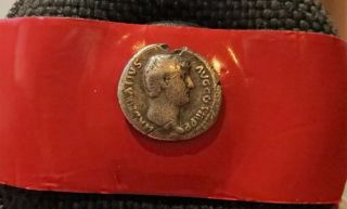 Ancient Roman Imperial Coin.  Silver Ar Denarius Of Hadrian. photo