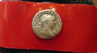 Ancient Roman Imperial Coin.  Ar Denarius Of Trajan. photo