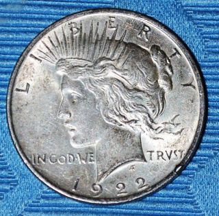 1922 Peace Liberty Silver One Dollar Coin photo