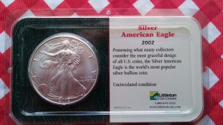 2002 American Eagle Silver Dollar Uncirculated In Showpak photo
