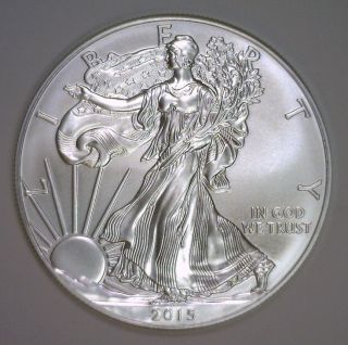2015 American Silver Eagle Uncirculated Us 1oz.  999 Pure Silver photo
