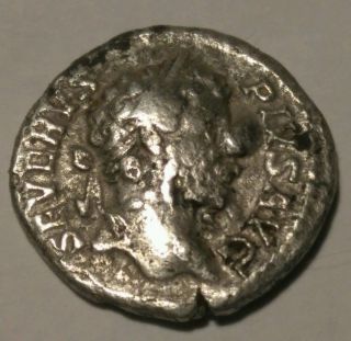 Ancient Roman Silver Coin Septimius Severus (193 - 211ad) Lion Leaping Ar Denarius photo