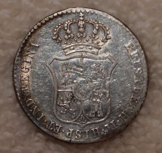 Isabel Ii 2 Reales 1833 Proclamacion Madrid 25mm Silver photo