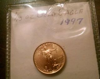 1997 1/10 Oz Gold American Eagle Coin Bu photo