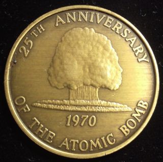 1970 Trinity Site Mexico 25th Anniversary Of The Atomic Bomb Commem Medal photo