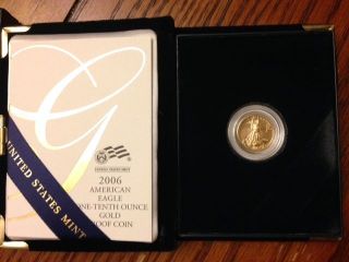 2006 - W American Eagle 1/10 Oz Gold Proof Coin (w/box &) photo