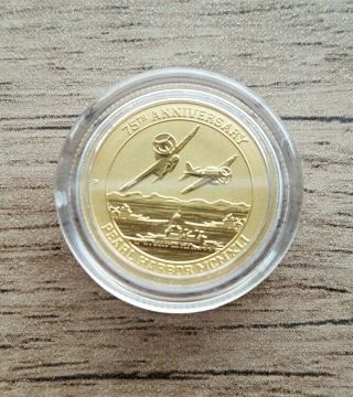 2016 - P Pearl Harbor 1/10 Oz Gold Coin. photo