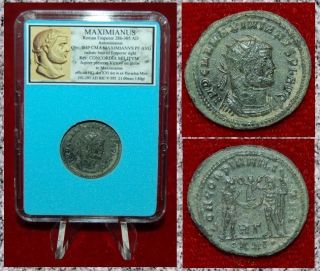 Ancient Coin Maximianus Bust Of Emperor Jupiter On Reverse Museum Quality Coin photo